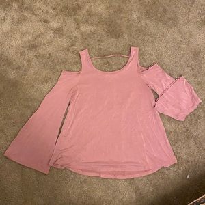 Pink off the shoulder long sleeve